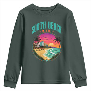 South Beach Miami Youth Sweatshirt Retro Florida USA Souvenir Gift