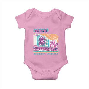 Vintage Miami Florida Art Deco Baby Onesie Miami City Pride Graphic