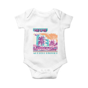 Vintage Miami Florida Art Deco Baby Onesie Miami City Pride Graphic