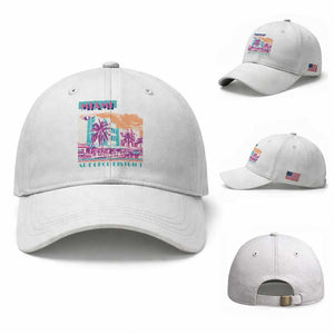 Vintage Miami Florida Art Deco Baseball Cap Miami City Pride Graphic