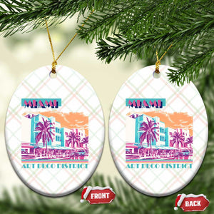 Vintage Miami Florida Art Deco Ceramic Ornament Miami City Pride Graphic