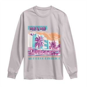 Vintage Miami Florida Art Deco Long Sleeve Shirt Miami City Pride Graphic