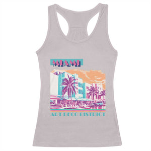 Vintage Miami Florida Art Deco Racerback Tank Top Miami City Pride Graphic