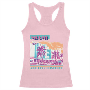 Vintage Miami Florida Art Deco Racerback Tank Top Miami City Pride Graphic