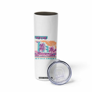 Vintage Miami Florida Art Deco Skinny Tumbler Miami City Pride Graphic