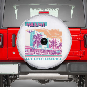 Vintage Miami Florida Art Deco Spare Tire Cover Miami City Pride Graphic