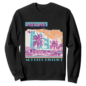 Vintage Miami Florida Art Deco Sweatshirt Miami City Pride Graphic