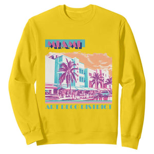 Vintage Miami Florida Art Deco Sweatshirt Miami City Pride Graphic