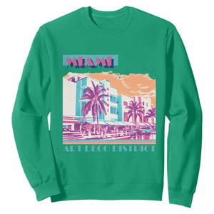 Vintage Miami Florida Art Deco Sweatshirt Miami City Pride Graphic