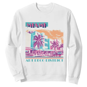Vintage Miami Florida Art Deco Sweatshirt Miami City Pride Graphic
