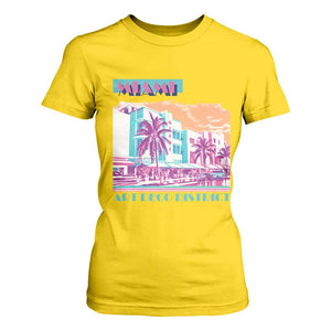 Vintage Miami Florida Art Deco T Shirt For Women Miami City Pride Graphic