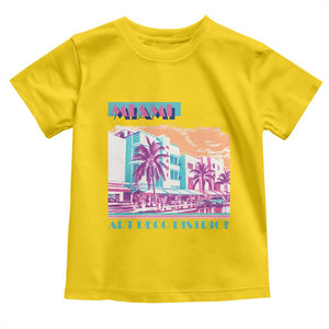 Vintage Miami Florida Art Deco Toddler T Shirt Miami City Pride Graphic