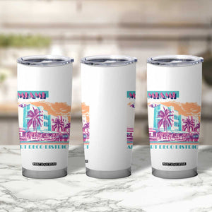 Vintage Miami Florida Art Deco Tumbler Cup Miami City Pride Graphic