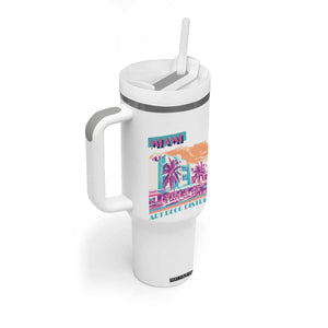 Vintage Miami Florida Art Deco Tumbler With Handle Miami City Pride Graphic