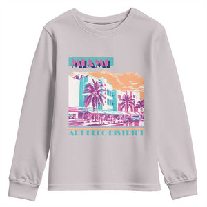 Vintage Miami Florida Art Deco Youth Sweatshirt Miami City Pride Graphic