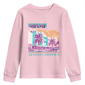 Vintage Miami Florida Art Deco Youth Sweatshirt Miami City Pride Graphic