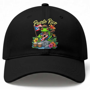 Hispanic Heritage Month Baseball Cap Taino Boricua Coqui Frog Puerto Rico