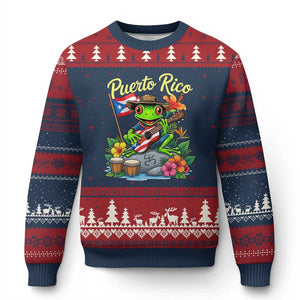Hispanic Heritage Month Ugly Christmas Sweater Taino Boricua Coqui Frog Puerto Rico