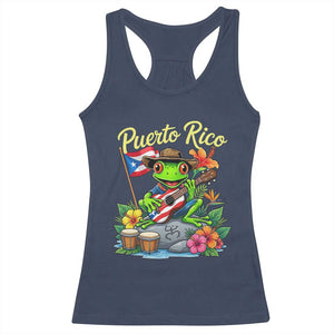 Hispanic Heritage Month Racerback Tank Top Taino Boricua Coqui Frog Puerto Rico