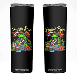 Hispanic Heritage Month Skinny Tumbler Taino Boricua Coqui Frog Puerto Rico