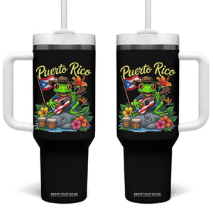 Hispanic Heritage Month Tumbler With Handle Taino Boricua Coqui Frog Puerto Rico