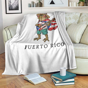 Coqui Frog Puerto Rico Throw Blanket Boricua Taino Island Pride