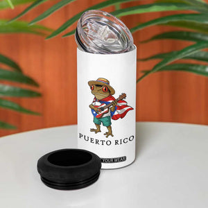 Coqui Frog Puerto Rico 4 in 1 Can Cooler Tumbler Boricua Taino Island Pride