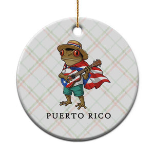 Coqui Frog Puerto Rico Ceramic Ornament Boricua Taino Island Pride