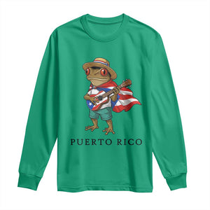 Coqui Frog Puerto Rico Long Sleeve Shirt Boricua Taino Island Pride