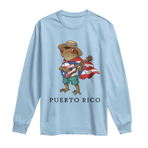Coqui Frog Puerto Rico Long Sleeve Shirt Boricua Taino Island Pride