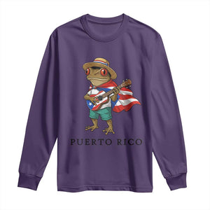 Coqui Frog Puerto Rico Long Sleeve Shirt Boricua Taino Island Pride