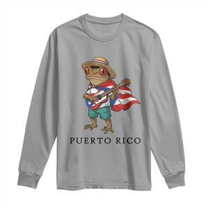 Coqui Frog Puerto Rico Long Sleeve Shirt Boricua Taino Island Pride