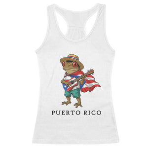 Coqui Frog Puerto Rico Racerback Tank Top Boricua Taino Island Pride