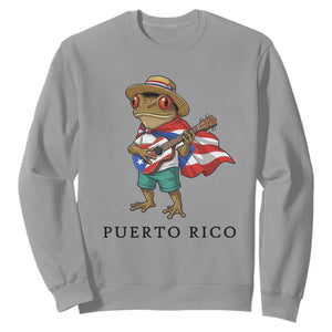 Coqui Frog Puerto Rico Sweatshirt Boricua Taino Island Pride