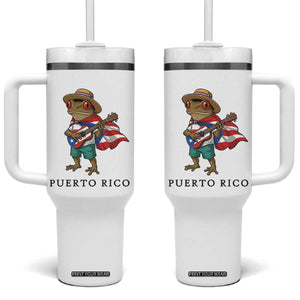 Coqui Frog Puerto Rico Tumbler With Handle Boricua Taino Island Pride