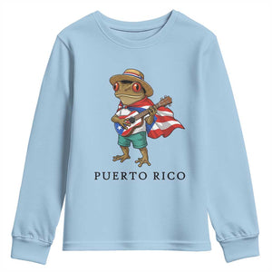 Coqui Frog Puerto Rico Youth Sweatshirt Boricua Taino Island Pride