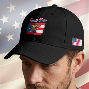 Coqui Frog Puerto Rico Flag Baseball Cap Puerto Rican Taino Boricua