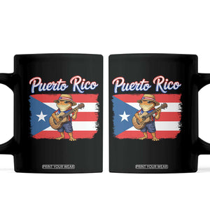 Coqui Frog Puerto Rico Flag Coffee Mug Puerto Rican Taino Boricua