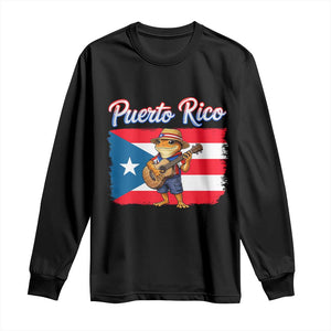 Coqui Frog Puerto Rico Flag Long Sleeve Shirt Puerto Rican Taino Boricua