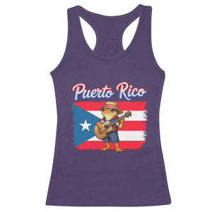 Coqui Frog Puerto Rico Flag Racerback Tank Top Puerto Rican Taino Boricua