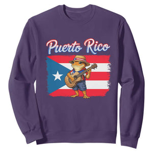 Coqui Frog Puerto Rico Flag Sweatshirt Puerto Rican Taino Boricua