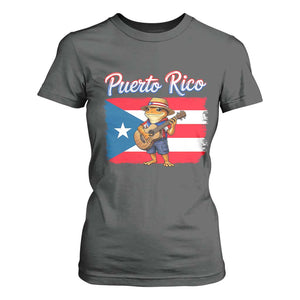Coqui Frog Puerto Rico Flag T Shirt For Women Puerto Rican Taino Boricua