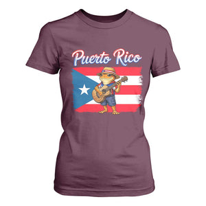 Coqui Frog Puerto Rico Flag T Shirt For Women Puerto Rican Taino Boricua