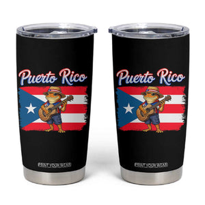 Coqui Frog Puerto Rico Flag Tumbler Cup Puerto Rican Taino Boricua