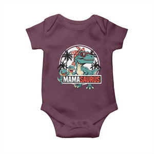 Mamasaurus Dinosaur Baby Onesie Funny Grandma Saurus Family Matching TS14 Maroon Print Your Wear