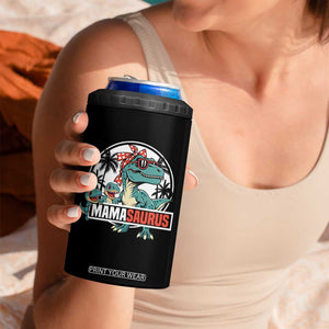 Mamasaurus Dinosaur 4 in 1 Can Cooler Tumbler Funny Grandma Saurus Family Matching TS14 Print Your Wear