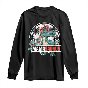 Mamasaurus Dinosaur Long Sleeve Shirt Funny Grandma Saurus Family Matching TS14 Black Print Your Wear