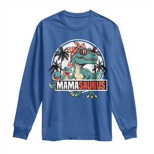 Mamasaurus Dinosaur Long Sleeve Shirt Funny Grandma Saurus Family Matching TS14 Royal Blue Print Your Wear