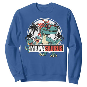 Mamasaurus Dinosaur Sweatshirt Funny Grandma Saurus Family Matching TS14 Royal Blue Print Your Wear