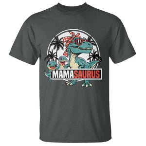 Mamasaurus Dinosaur T Shirt Funny Grandma Saurus Family Matching TS14 Dark Heather Print Your Wear
